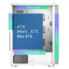 PC-Gehäuse Montech X3 GLASS Midi-Tower Weiß
