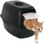 Haubenkatzentoilette Rotho Bailey Cat Schwarz 560×400×390 mm, Kohlefilter, Türklappe, Griff