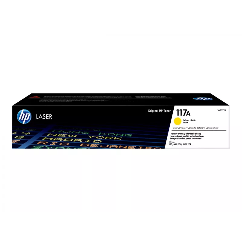 HP 117A Gelb Original Laser Tonerkartusche. Farbtoner-Reichweite: 700 Seiten, Druckfarben: Gelb, Menge pro Packung: 1 St.
