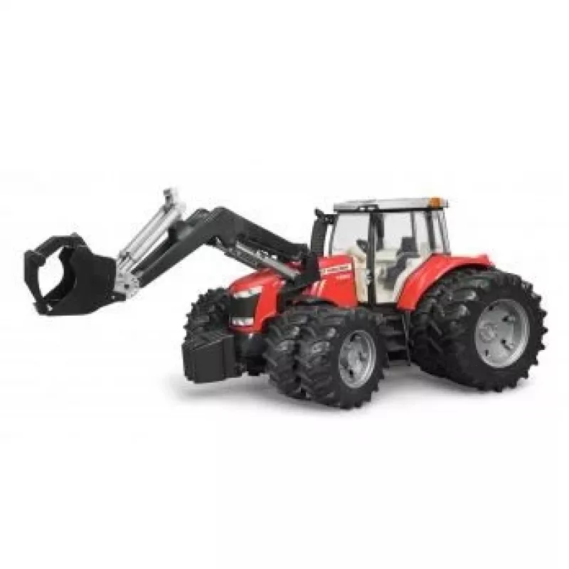 Spielzeugtraktor BRUDER Massey Ferguson 7624 mit Frontlader, rot, für Kinder ab 3 Jahren