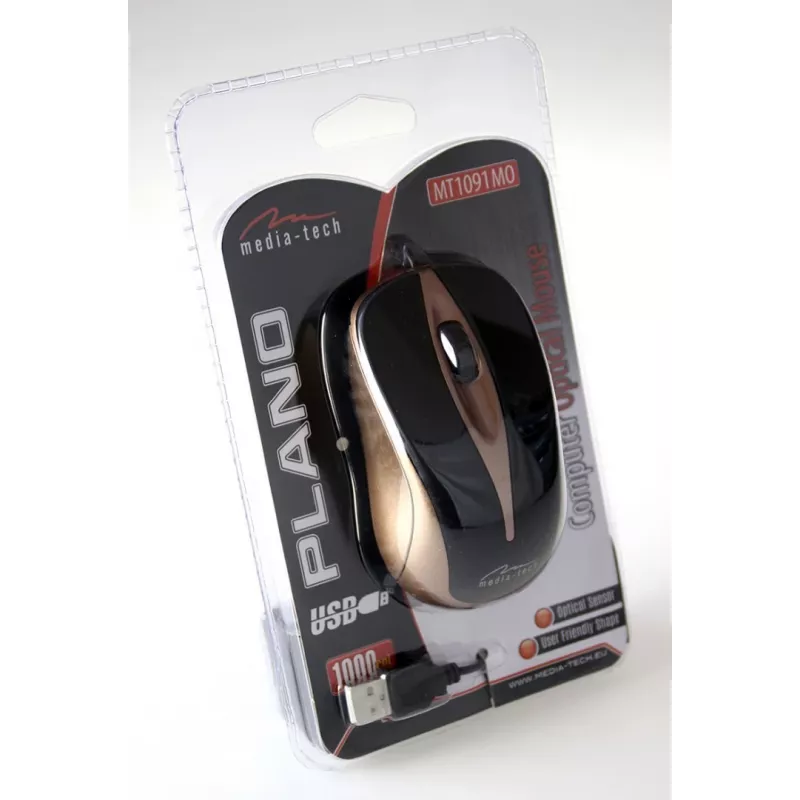 PLANO - Optical Maus 800 Cpi, 3 Buttons + Scrolling Wheel, USB Interface (MT1091MO)