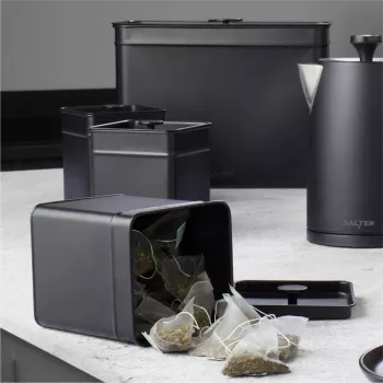 Brotkasten Salter BW124581EU7 Kuro-Stahldesign – Aufbewahrung aus Edelstahl für Brot und Backwaren