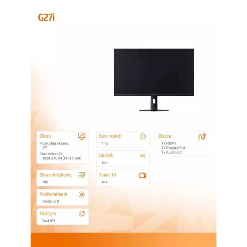 27-Zoll-Computermonitor Xiaomi G27i 2026, 1920×1080 Full HD IPS LCD, 1 ms, 400 cd/m², VESA, schwarz