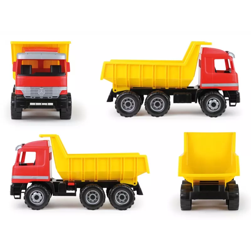 Toy dump truck Lena Actros 62 cm single brown cart