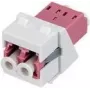 Rutenbeck Keystone Modul KMK-LC-D OM4 weiß — LC Duplex OM4 Glasfaser-Einsatz