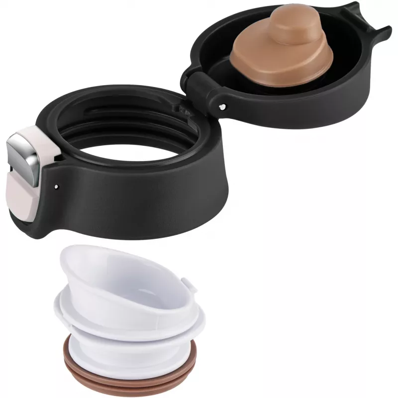 Reisebecher EMSA N2151700 0,4 L, schwarz matt, Flip-Verschluss