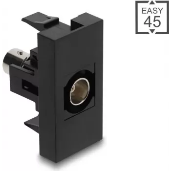 BNC-Modul DELOCK 90960 Easy 45 Schwarz — BNC-Anschlussmodul, 45° abgewinkelt