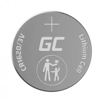 Lithium-Einwegbatterie Grün Cell CR1620 3V 70mAh, Blisterpackung 5 Stück, 1,9 mm Höhe