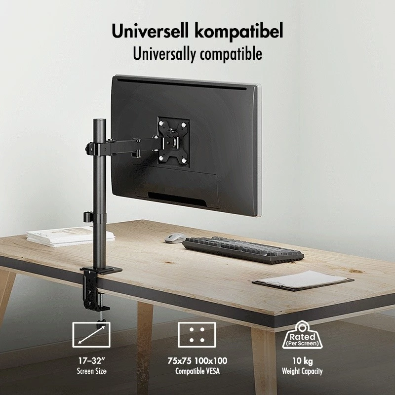 Monitorhalterung 17-32 Zoll, max. 10 kg, Stahl