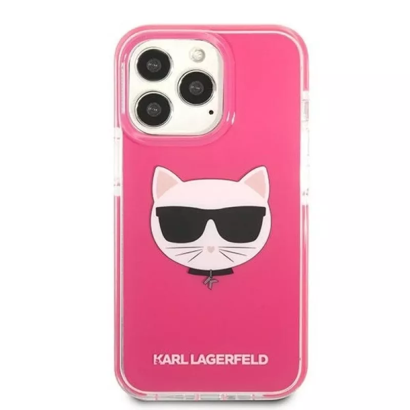 Karl Lagerfeld KLHCP13XTPECPI Iphone 13 Pro Max 6.7 Hartschale Fuchsia/FUSCHIA Choupette Head
