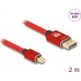 DeLOCK Mini DisplayPort zu DisplayPort Kabel 8K 60 Hz 2 m rot Metall ohne Verriegelung