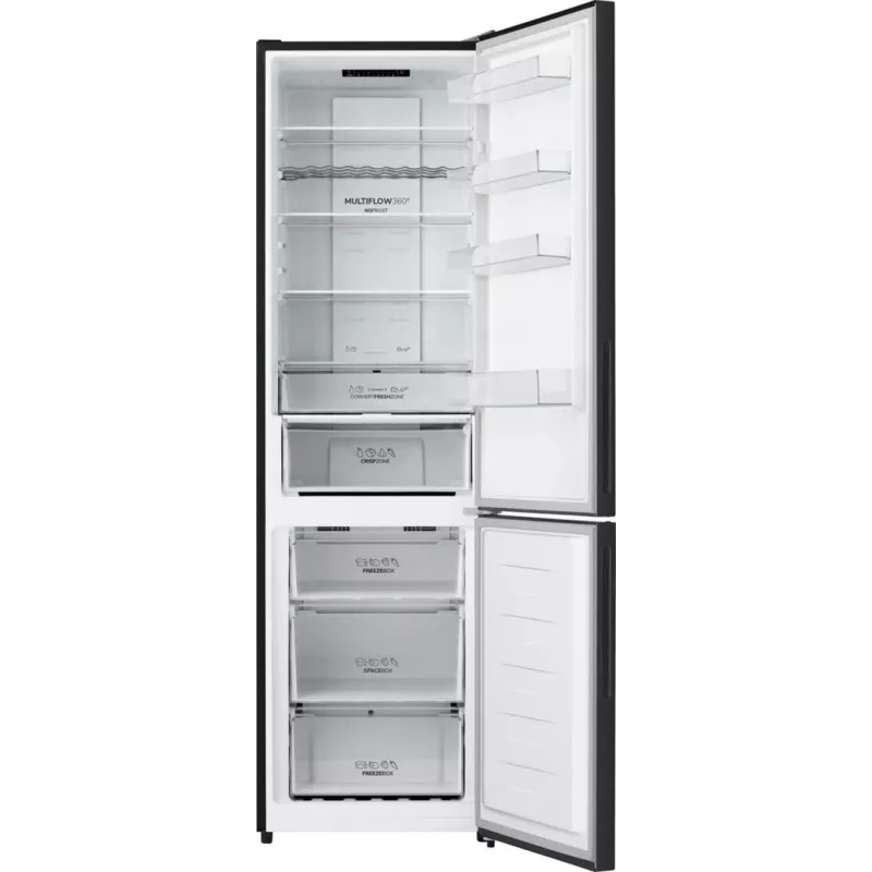 Kühl-Gefrierkombination Gorenje NRK620EABG4, freistehend mit Gefrierfach unten, 336 L Gesamt, 2004 mm Höhe, Energieklasse E