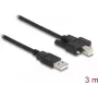 DeLOCK Kabel USB 2.0 Typ-A Stecker auf Typ-B Stecker mit Schrauben 3 m