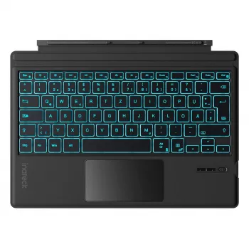 Inateck QWERTZ Bluetooth-Tastatur KB02027 — Schwarz, Touchpad, integrierter 500-mAh-Akku, Bluetooth für Surface Pro-Serie