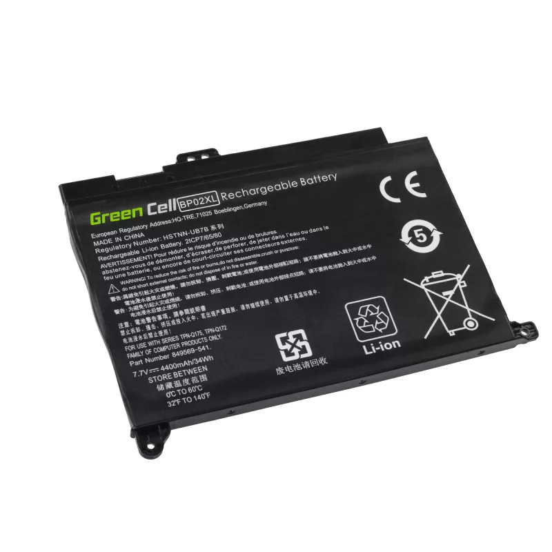Batterie Grün Cell HP150 — Lithium-Polymer 4500 mAh, für HP Pavilion 15-AU / 15-AW Serie, schwarz