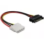 DeLOCK Stromkabel SATA/Molex Schwarz-Rot 0,12 m 860115