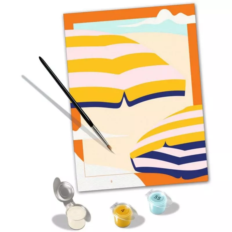 Malset Ravensburger CreArt Sunny Times — Leinwand-Malset nach Zahlen