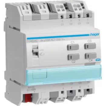 KNX Schalt-/Jalousieausga. 4-fach 16A TYA604C (TYA604C)