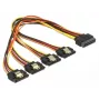 SATA-Kabel DeLOCK 60157 0,3 m SATA 15-pin 4 x SATA 15-pin Mehrfarbig