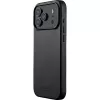 Mujjo Full Leather Case Hülle für iPhone 17 Pro Max schwarz