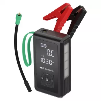 Powerbank Grün Cell CJSGC03 8000 mAh Li‑Ion, OLED-Anzeige, USB‑C & USB‑A, 500 mA Ausgang, integrierte Taschenlampe