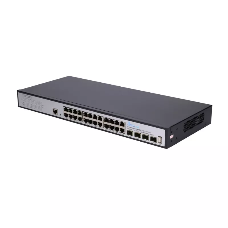 Extralink Hypnos Switch, 24x RJ45 1000Mb/s, 4x SFP+, L3, managed