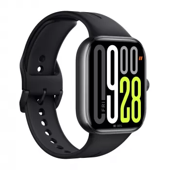 Smartwatch Xiaomi Watch 5 rechteckig 2,07 Zoll AMOLED-Display, schwarzes Gehäuse, schwarzes TPU-Armband, 47,5 mm, 5 ATM