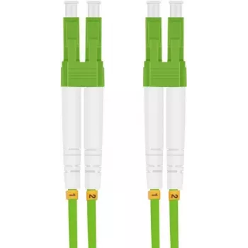 Herweck Helos LWL - Patchkabel - LC Multimode (M) auf LC Multimode (M) - 10,0 m - Glasfaser - Duplex - 50/125 Mikrometer - OM5 - Hellgrün (187473)
