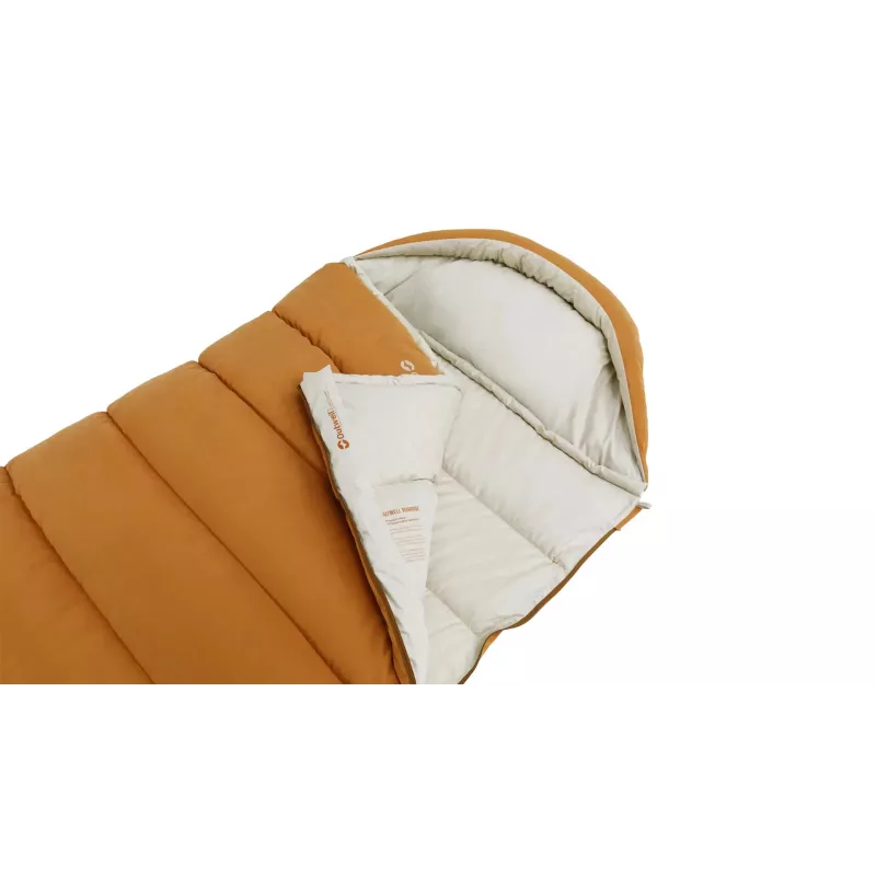 Schlafsack Outwell 230506 halbrechteckig für Erwachsene, 2300×850 mm, max. Körpergröße 195 cm, Baumwolle/Nylon/Polyester (recycelt), gelb
