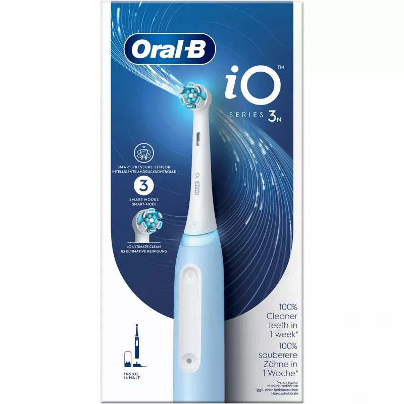 Oral-B Braun iO Series 3N Erwachsene vibrierende Zahnbürste Hellblau, Weiß