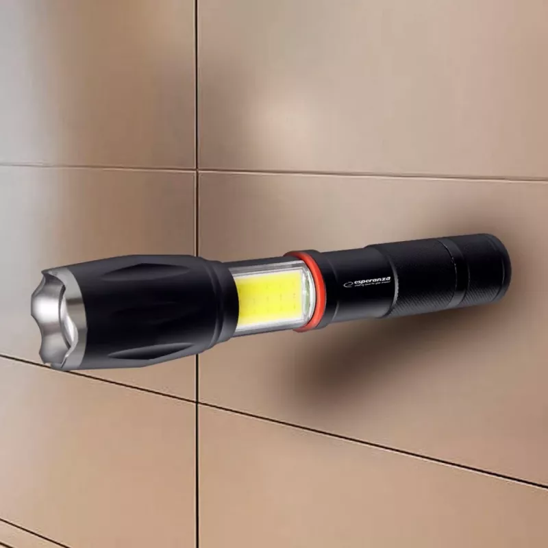 Esperanza Dione Schwarze Handtaschenlampe LED