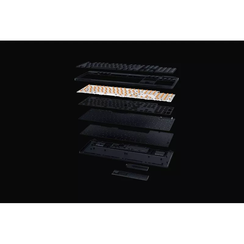 Gaming-Tastatur Razer SchwarzWidow V4 Low-profile Wireless — mechanische Low-Profile-Tasten, Bluetooth und 2,4 GHz