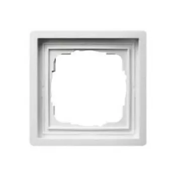 Wandplatte / Schalterabdeckung Gira 0211112, schraubenlos, weiß, 83,3 × 83,3 mm, 10,6 mm dick
