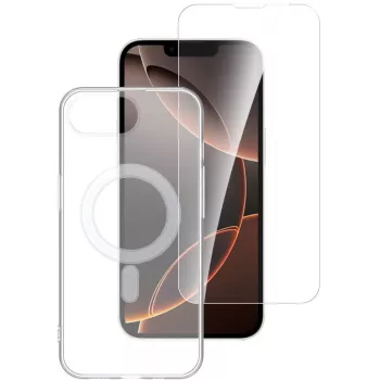 4smarts Premium - 360° Schutzset - Rückseitenabdeckung für Mobiltelefon - kompatibel mit MagSafe - Thermoplastisches Polyurethan (TPU)