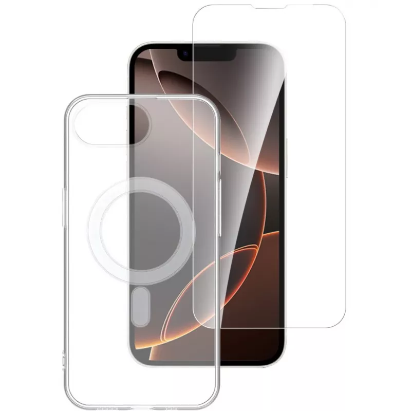4smarts Premium - 360° Schutzset - Rückseitenabdeckung für Mobiltelefon - kompatibel mit MagSafe - Thermoplastisches Polyurethan (TPU)