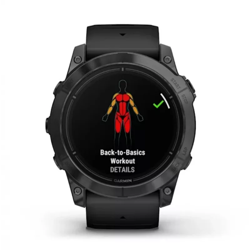 Smartwatch GARMIN epix Pro (Gen 2) — 1,4 Zoll AMOLED 454×454, 32 GB, GPS, Wi‑Fi, Bluetooth, 51 mm Gehäuse, 98 g, schwarzes Silikon