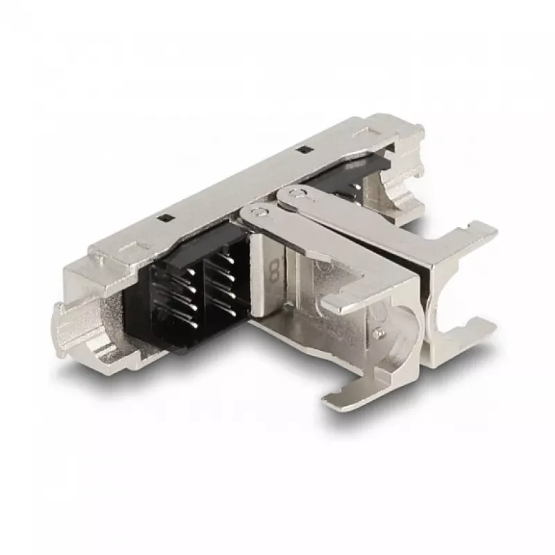 DeLOCK RJ45 Kupplung LSA auf LSA Cat.8.1 werkzeugfrei Schwarz