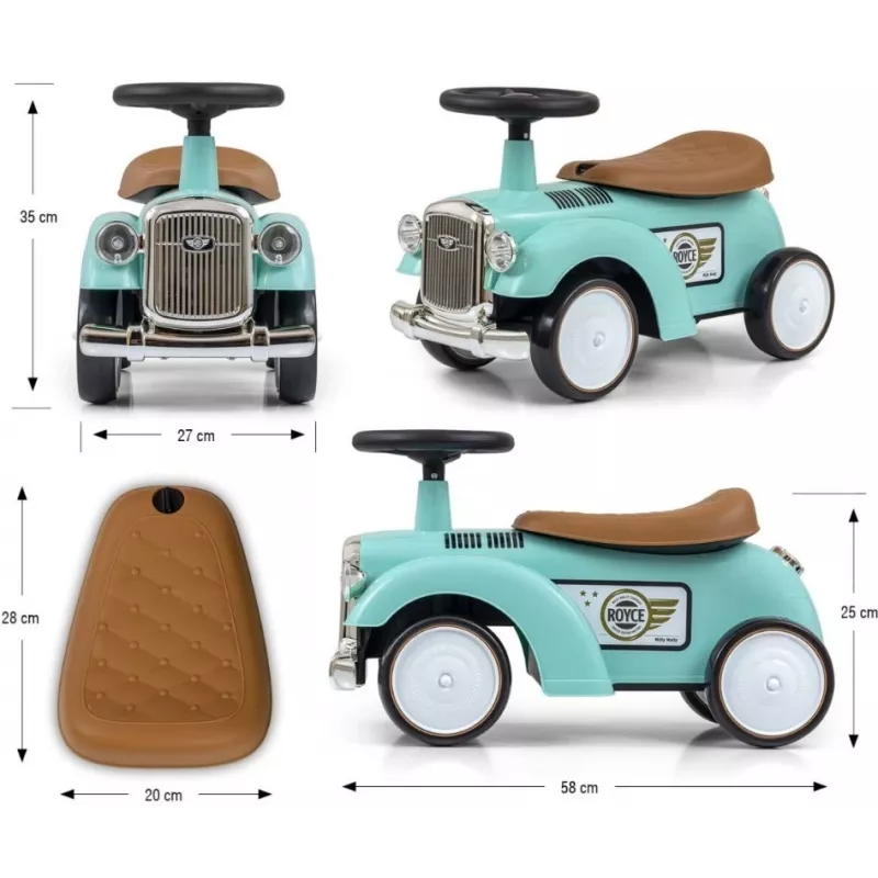 Rutschfahrzeug milly mally Royce in Mintfarbe — Modell 5473