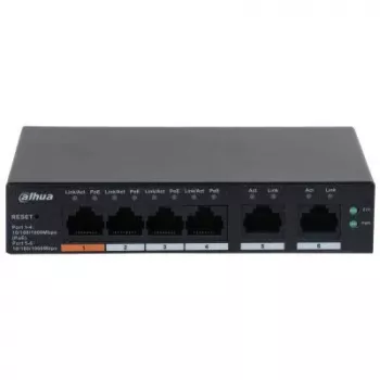 Dahua Technology DH-CS4006-4GT-60 Netzwerk-Switch Managed L2 Gigabit Ethernet (10/100/1000) Power over Ethernet (PoE) Schwarz