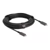 DeLOCK Aktives optisches USB-C Video + Daten + PD Kabel 10 m Schwarz