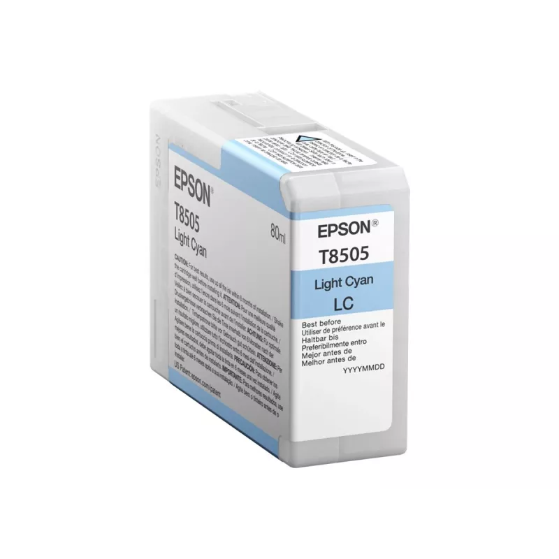 Epson Einzelpackung Light Cyan T850500, Light Cyan, Pigmenttinte, 80 ml, 1 Stück