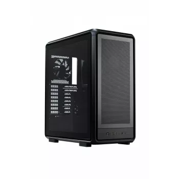 PC Midi Tower Cooler Master MasterFrame 500 Mesh — Schwarz mit transparenter Seite, unterstützt ATX/EATX, 2x200 mm vorne, 1x120 mm hinten