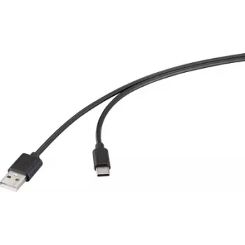 Renkforce USB-Kabel USB 2.0 USB-A-Stecker, USB-C®-Stecker 2,00 m Schwarz RF-6830422 (RF-6830422)