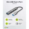 Goobay USB Hub 74456 Type-A 5000 Mbit/s Hellgrau