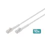 Digitus CAT 6A F-FTP biegsames Patchkabel, Kupfer, 3 m, grau, 10 Stück