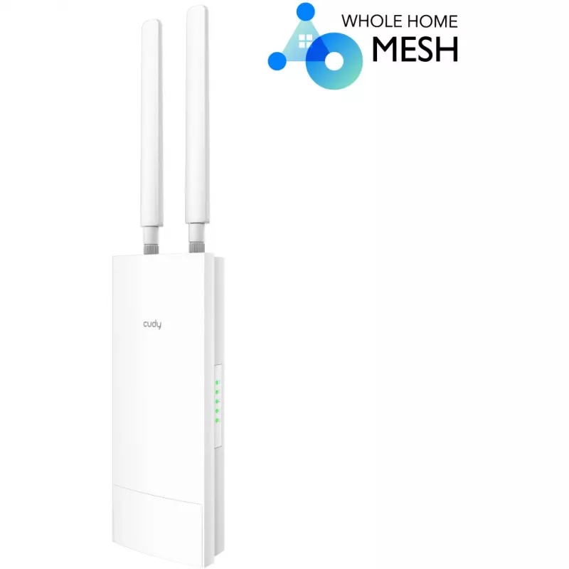 Access Point Cudy AP1300 Outdoor — Dualband 2,4/5 GHz, 300/867 Mbit/s, IP65, PoE, 2 externe RP‑SMA-Antennen