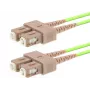 Glasfaser-Patchkabel LOGON AL5SCSC10I/5I — OM5, SC–SC, 10 m, 50 µm, Vollduplex, hellgrün
