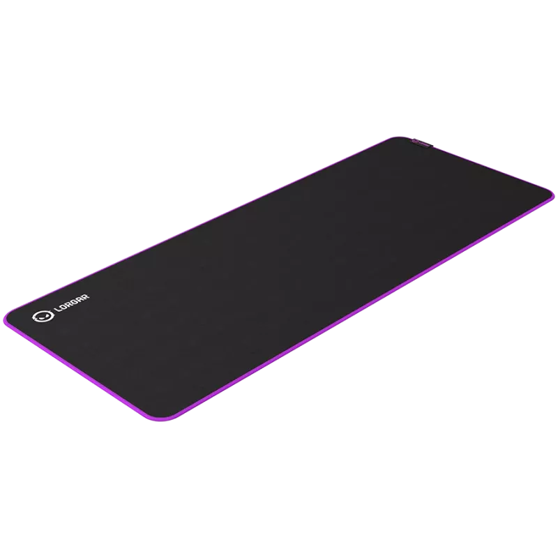 Lorgar Main 319, Gaming-Mauspad, Hochgeschwindigkeitsoberfläche, Lila Anti-Rutsch-Gummibasis, Größe: 900 mm x 360 mm x 3 mm, Gewicht 0,6 kg