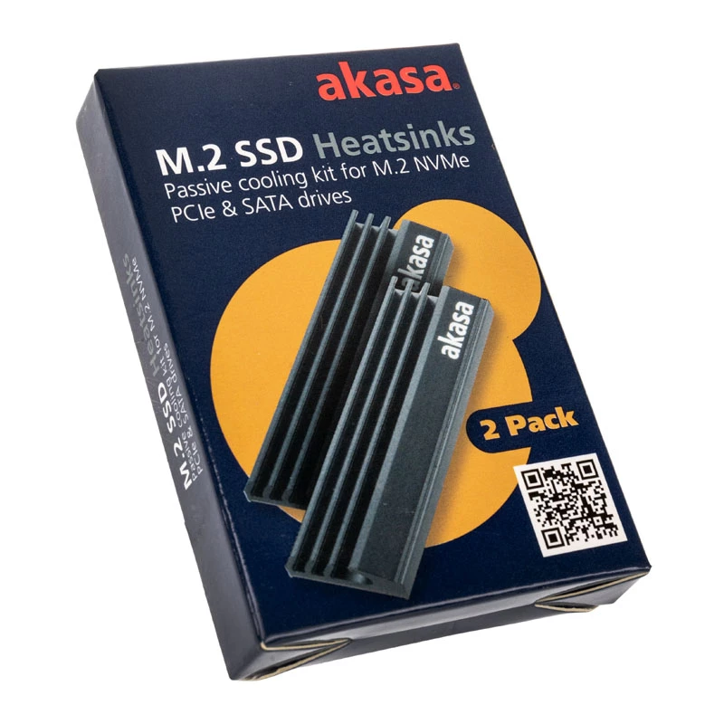 Akasa A-M2HS01-KT02 Computer-Kühlsystem SSD-Kühlkörper/Radiator Schwarz 1 - 2 (A-M2HS01-KT02)