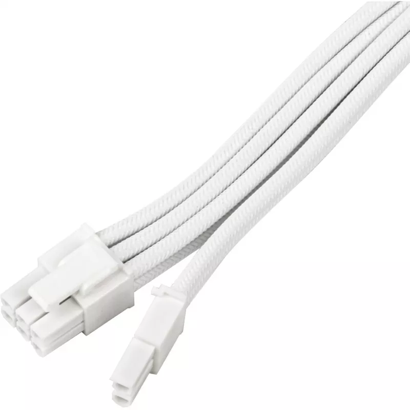 Netzteil-Verlängerungskabel SILVERSTONE PCIe 8‑pin SST-PP07E-PCI8W-V2 30 cm weiß